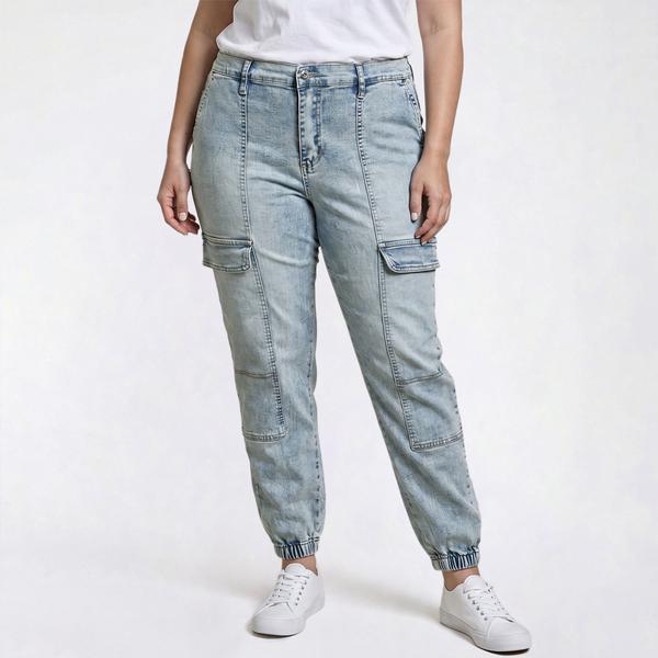 Juniors Plus Madden Girl Denim Cargo Joggers
